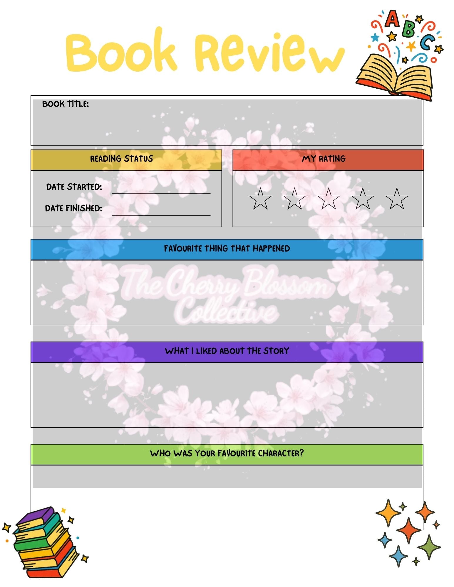 Kids Reading Log PDF