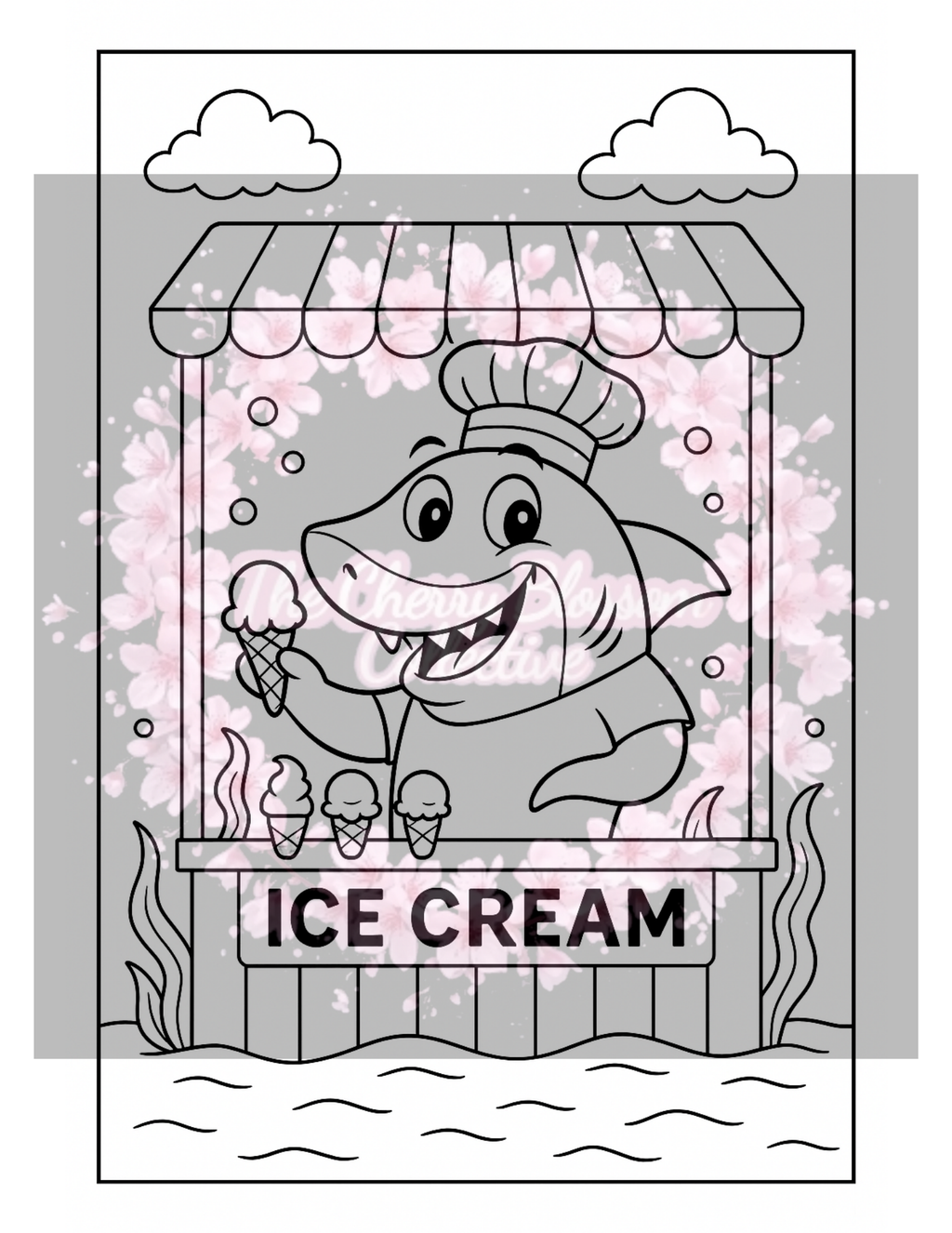 Shark PDF Colouring Book