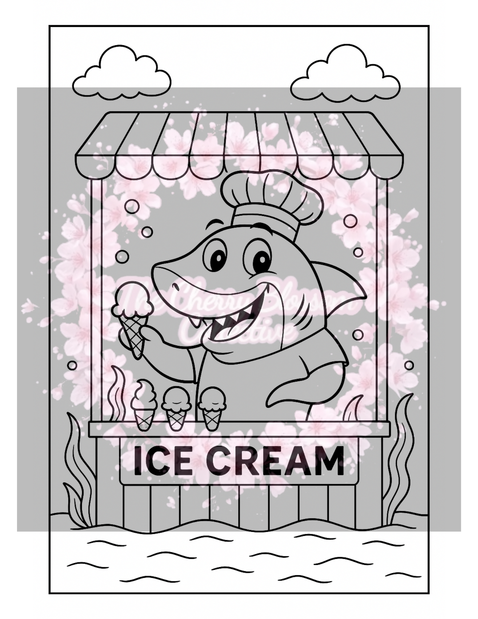 Shark PDF Colouring Book