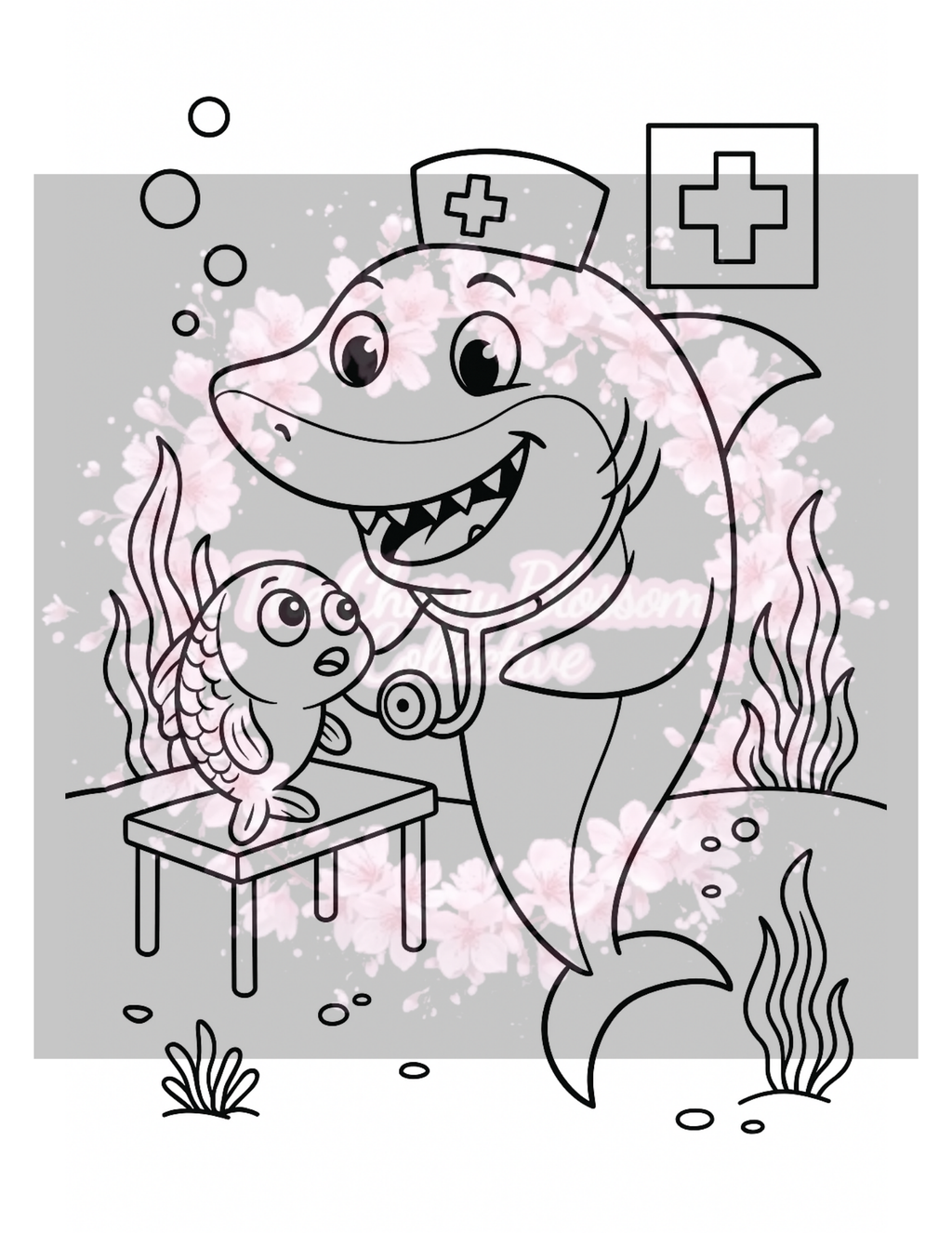 Shark PDF Colouring Book