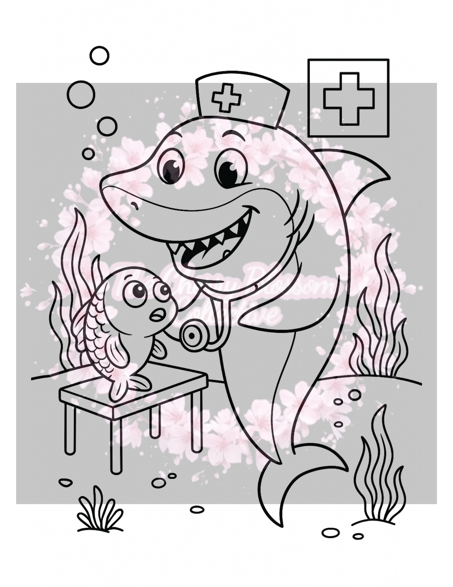 Shark PDF Colouring Book