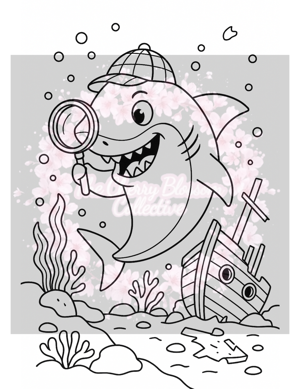 Shark PDF Colouring Book