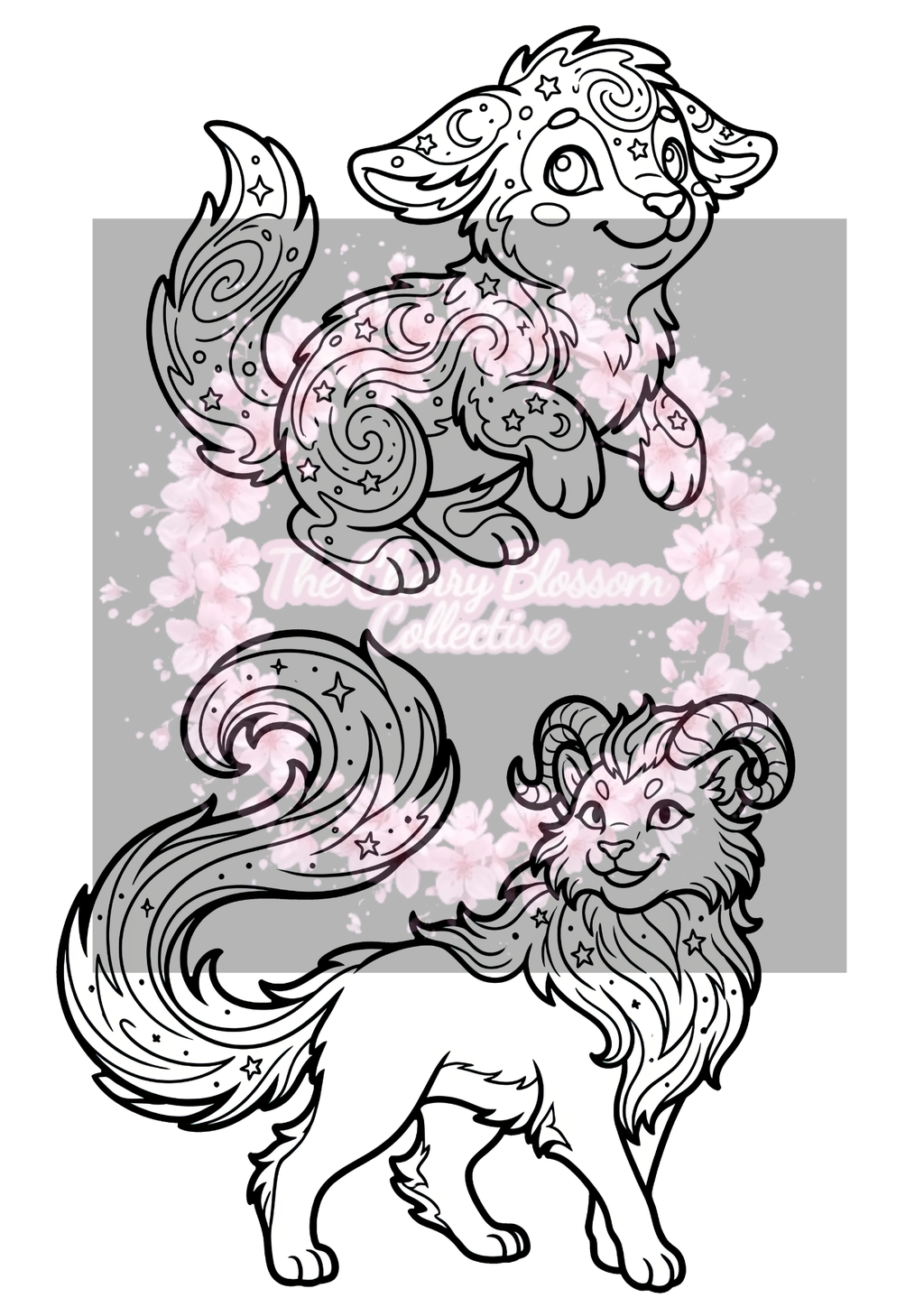 Galaxy Animal PDF Colouring Pages