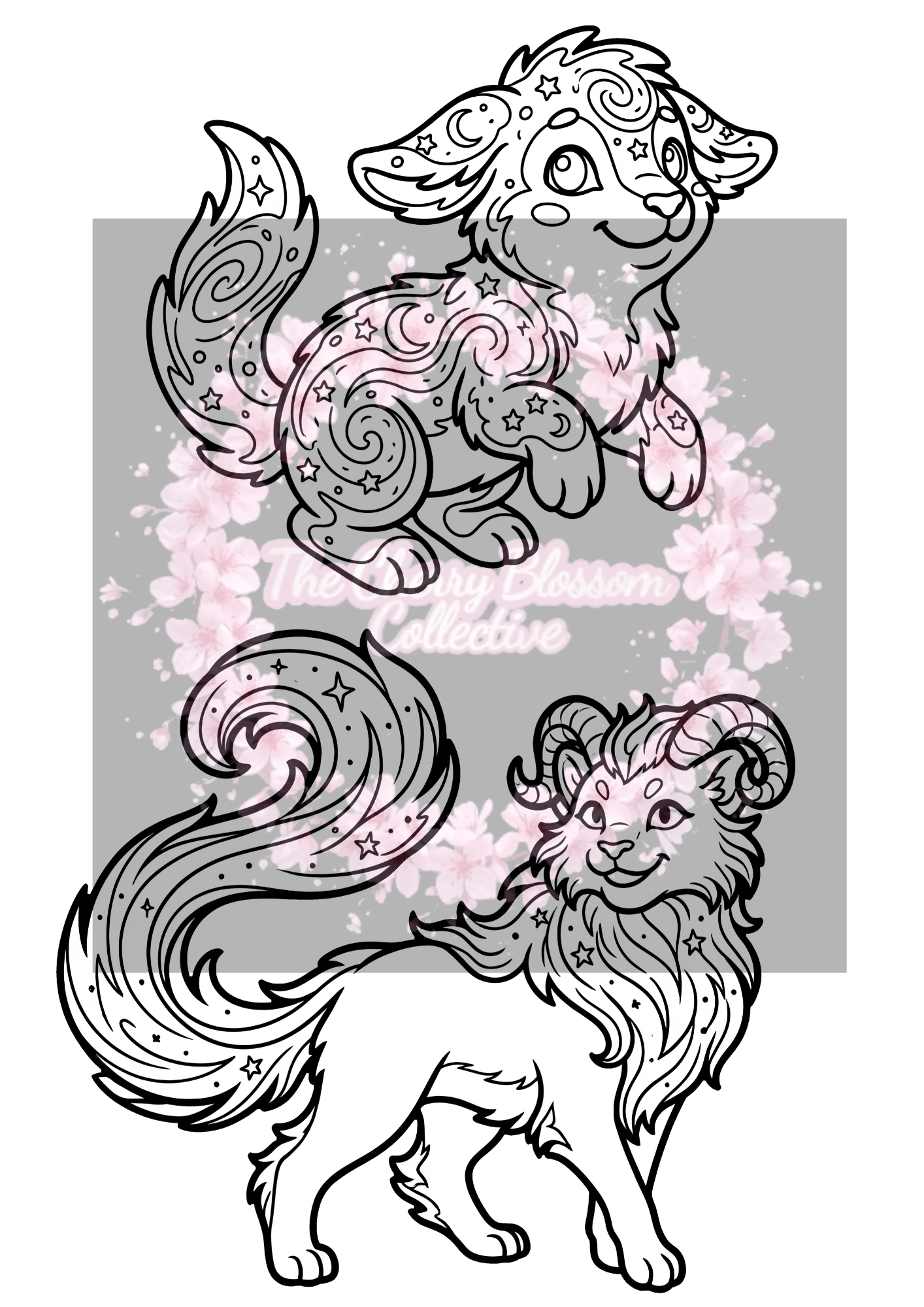 Galaxy Animal PDF Colouring Pages