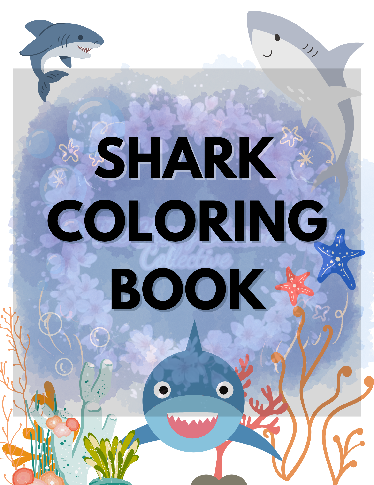 Shark PDF Colouring Book