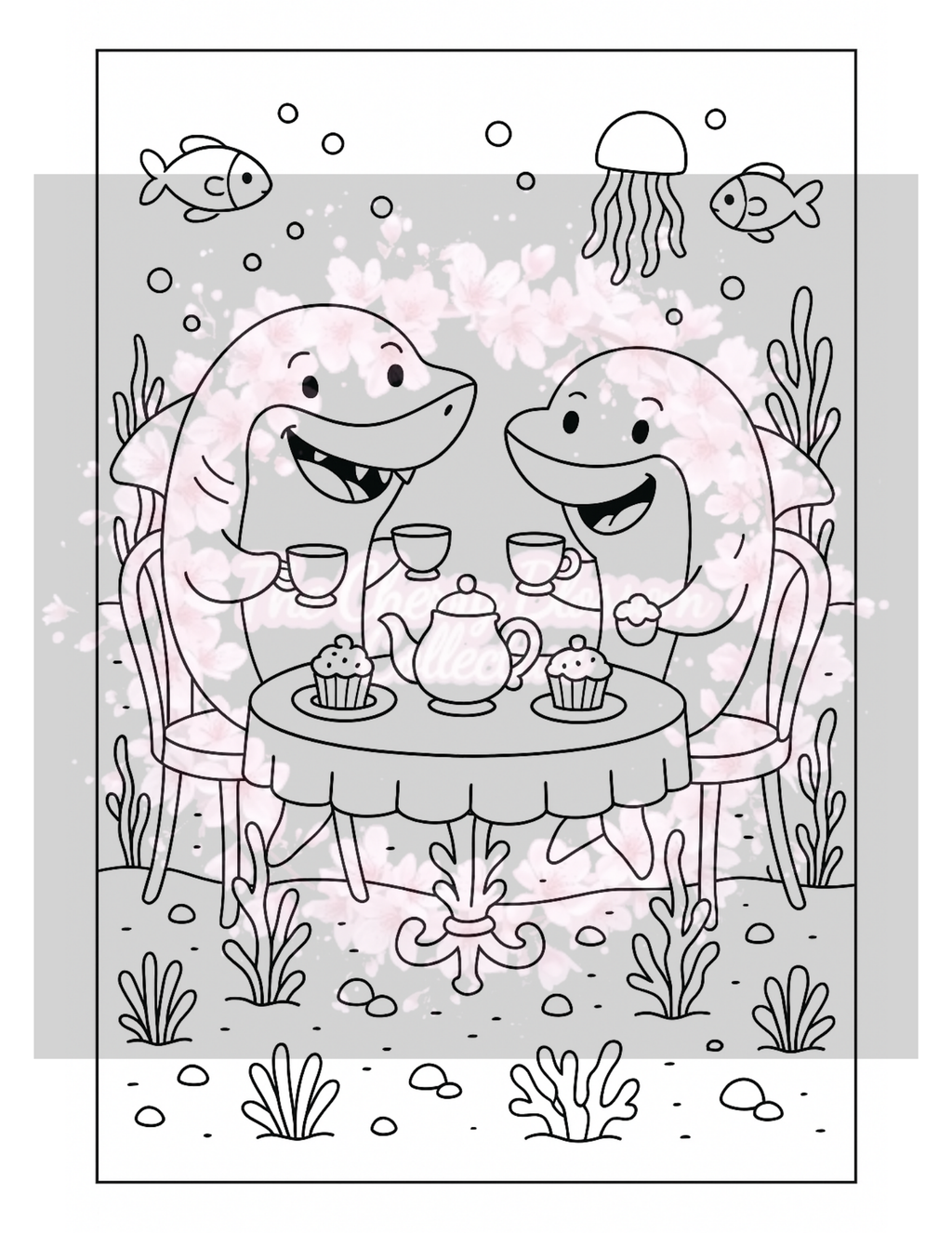 Shark PDF Colouring Book
