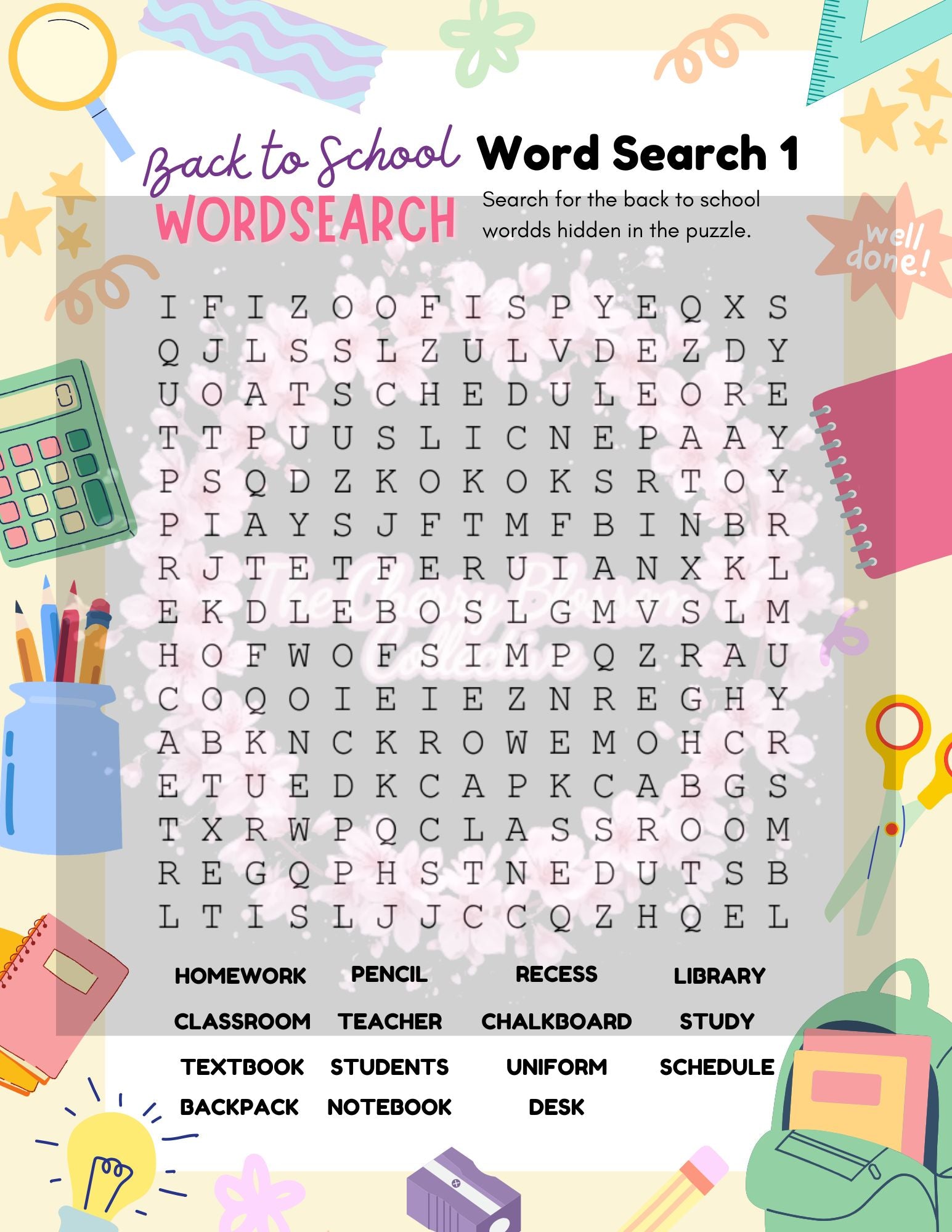 Back To School Wordsearches PDF