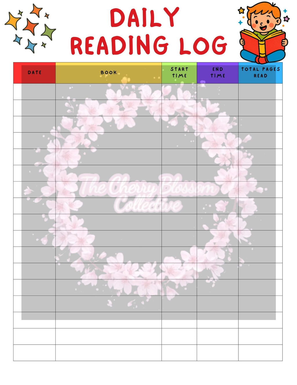 Kids Reading Log PDF