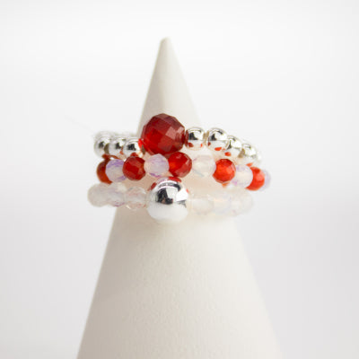 Ring Set Nymph Spirit Gemstone - Blood Moon