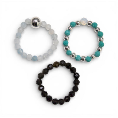 Ring Set Nymph Spirit Gemstone - Endless Ocean