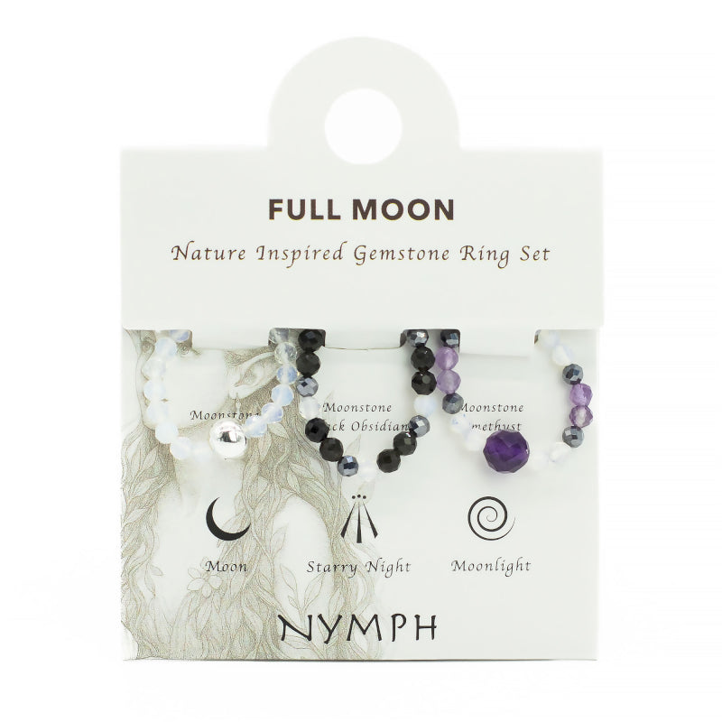 Ring Set Nymph Spirit Gemstone - Full Moon