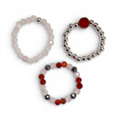 Ring Set Nymph Spirit Gemstone - Love & Flame