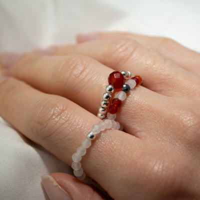 Ring Set Nymph Spirit Gemstone - Love & Flame