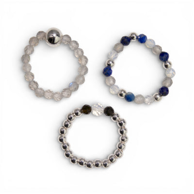 Ring Set Nymph Spirit Gemstone - Northern Lights