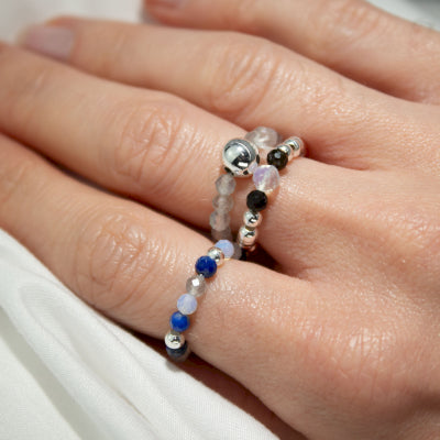 Ring Set Nymph Spirit Gemstone - Northern Lights