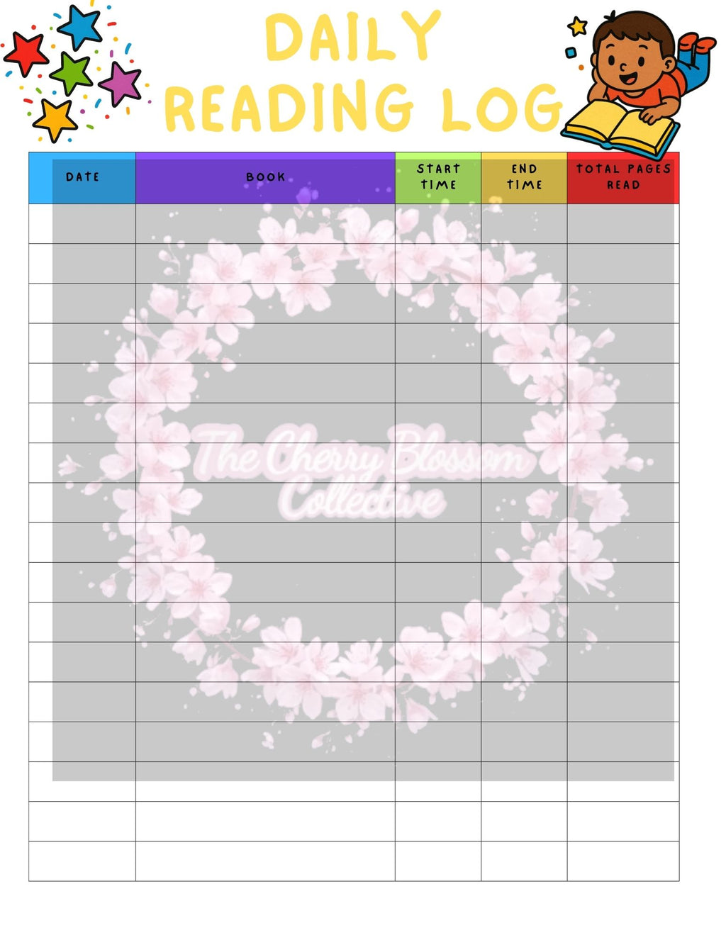 Kids Reading Log PDF