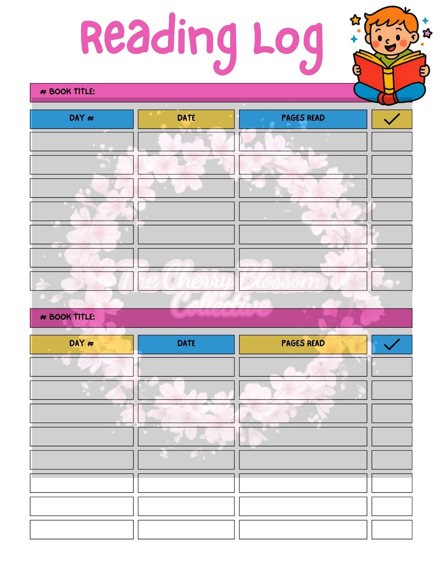 Kids Reading Log PDF