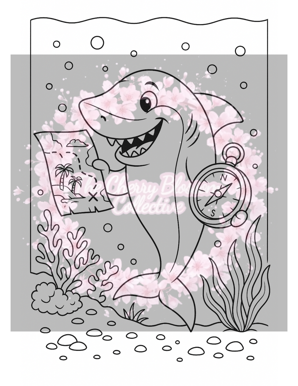 Shark PDF Colouring Book