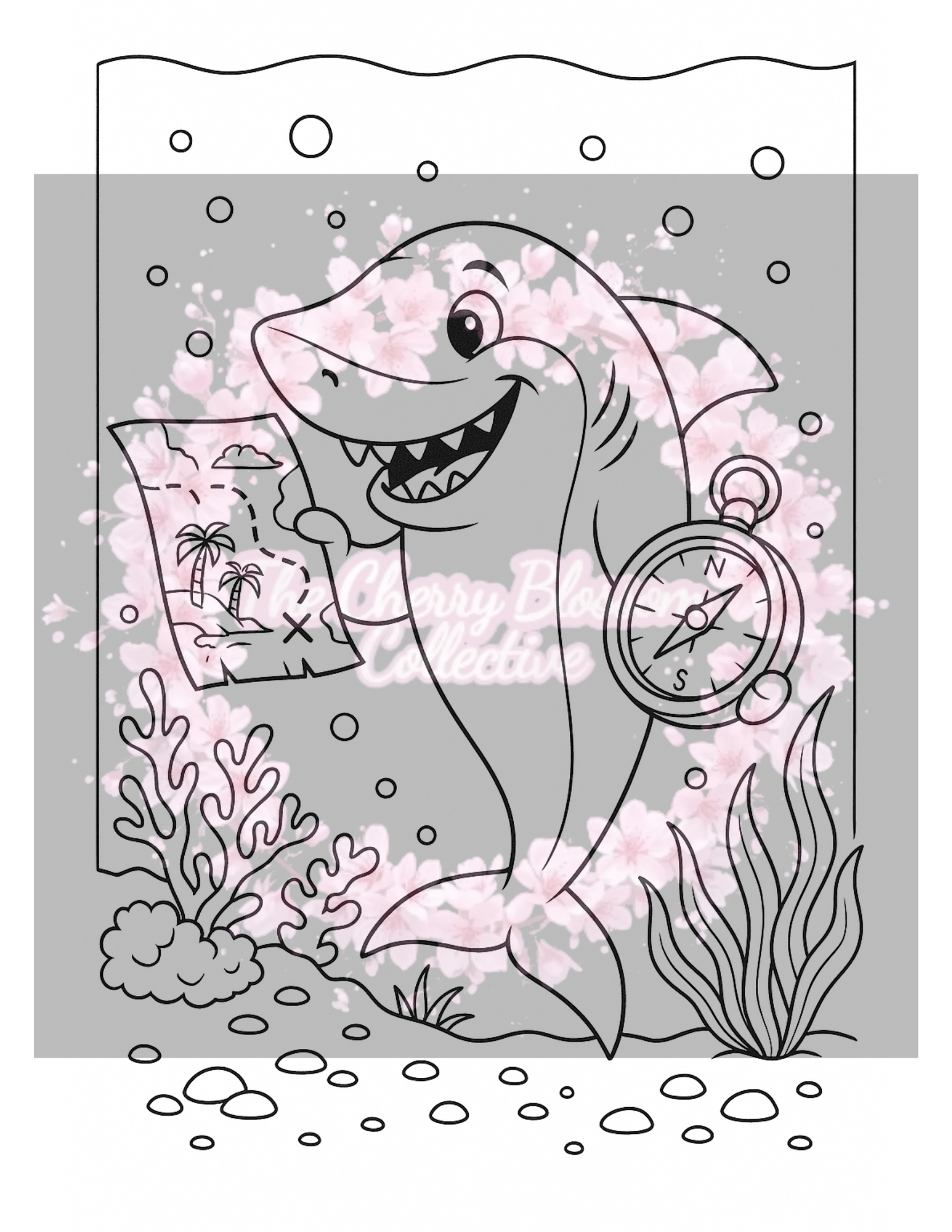 Shark PDF Colouring Book