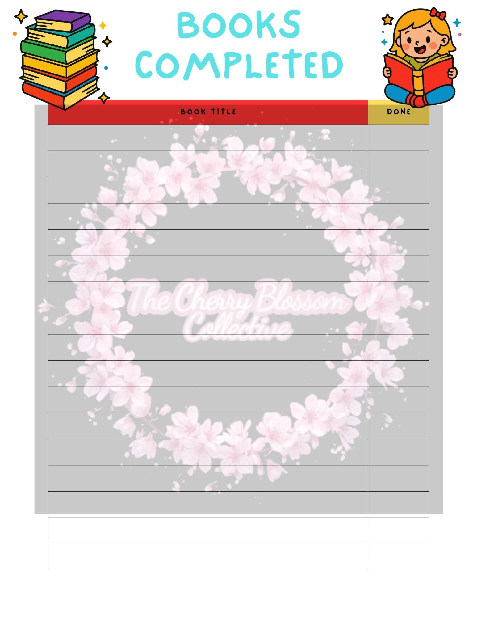 Kids Reading Log PDF