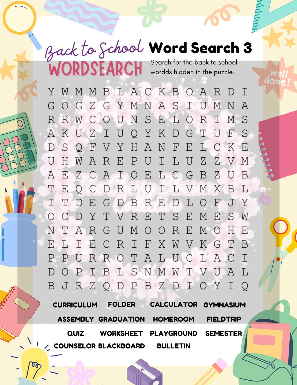 Back To School Wordsearches PDF