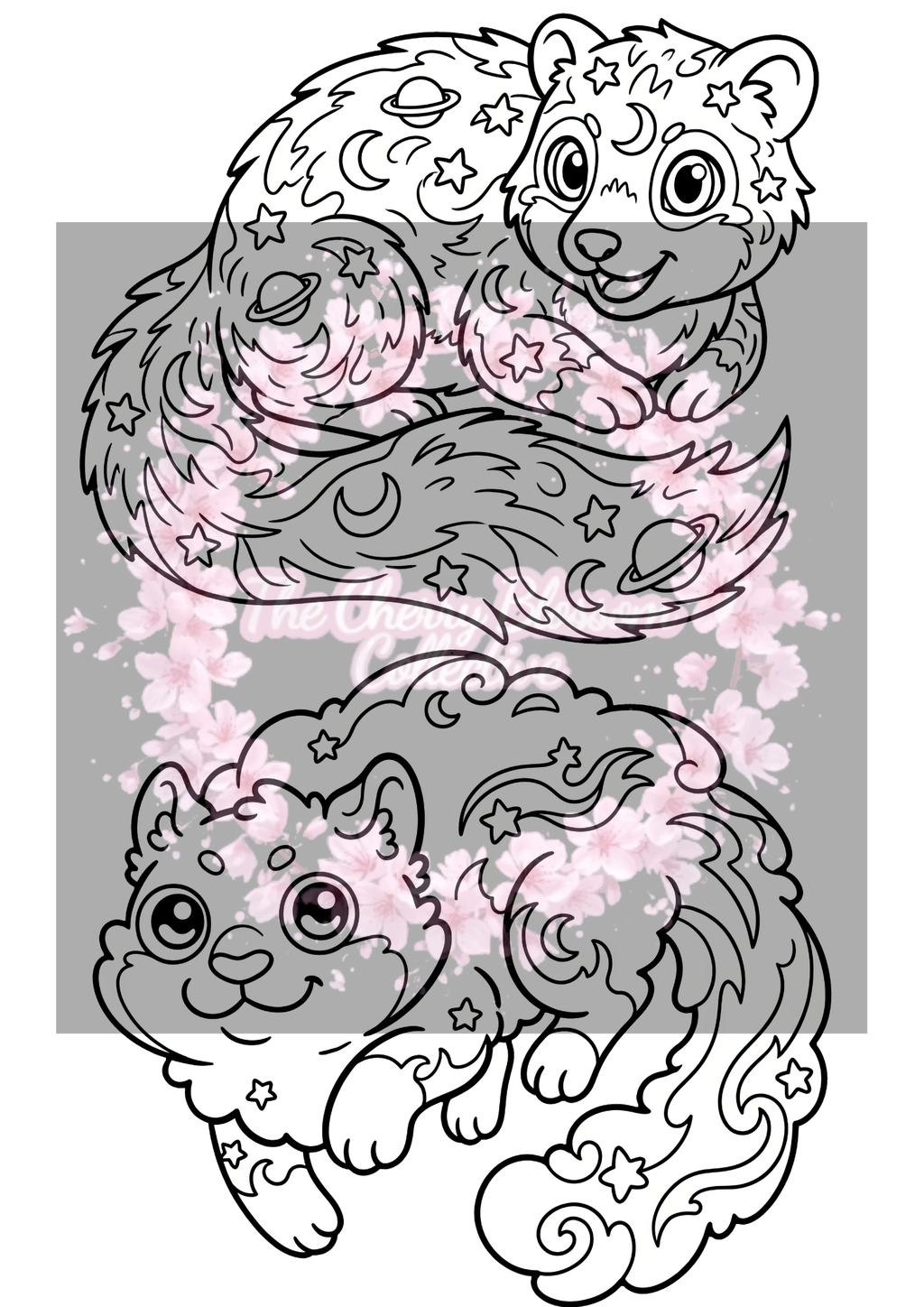 Galaxy Animal PDF Colouring Pages