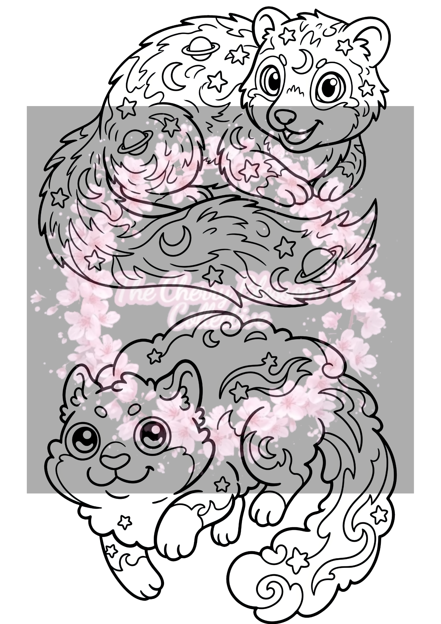 Galaxy Animal PDF Colouring Pages