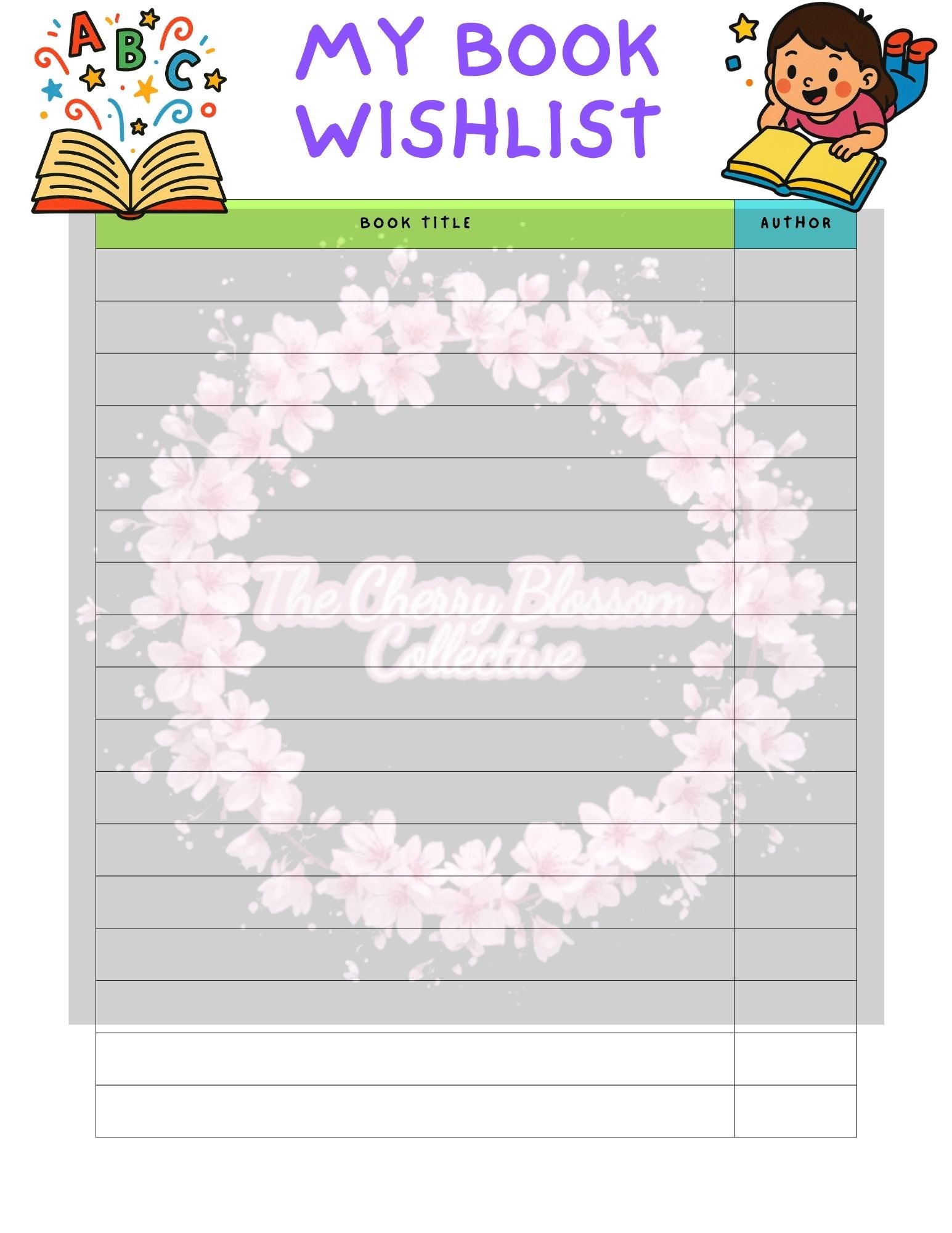 Kids Reading Log PDF