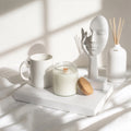Woodwick Soy Candle - Leaves and Linen