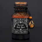 Ancient Witch Bath Spell Potion & Citrine Crystal Amulet - Success
