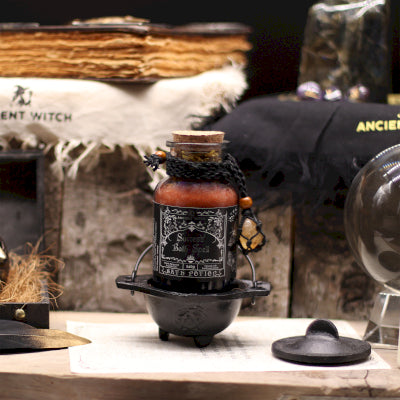 Ancient Witch Bath Spell Potion & Citrine Crystal Amulet - Success