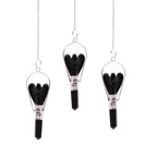 Angel Pendulum with Ring - Black Agate