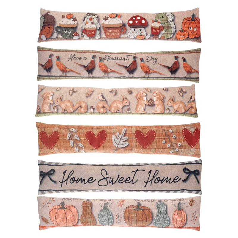 Autumnal Design Printed Plush Draught Excluders