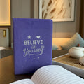 Believe in Yourself Velvet Notebook (Lavender)