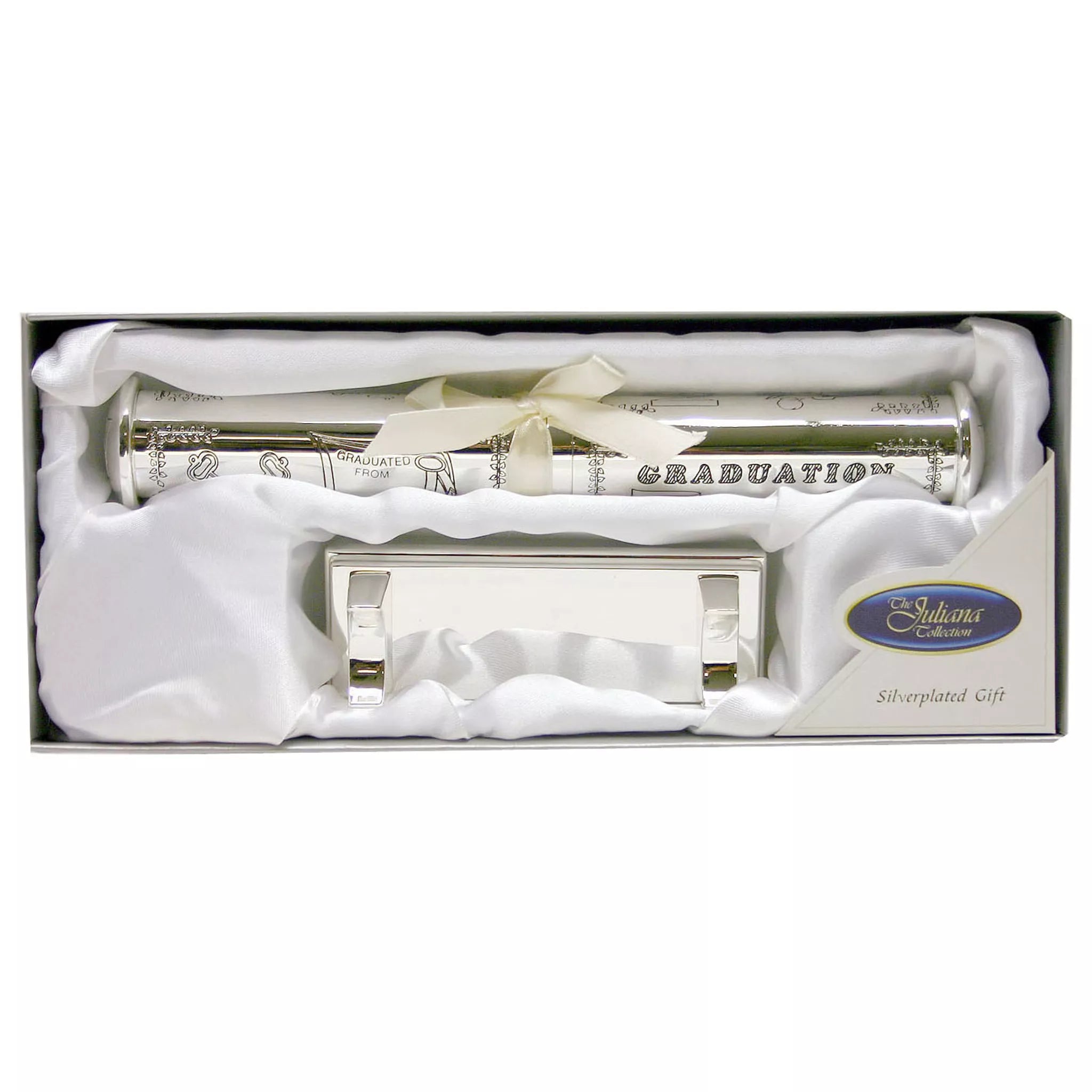 Solver Plated Certificate Holder & Stand Graduation