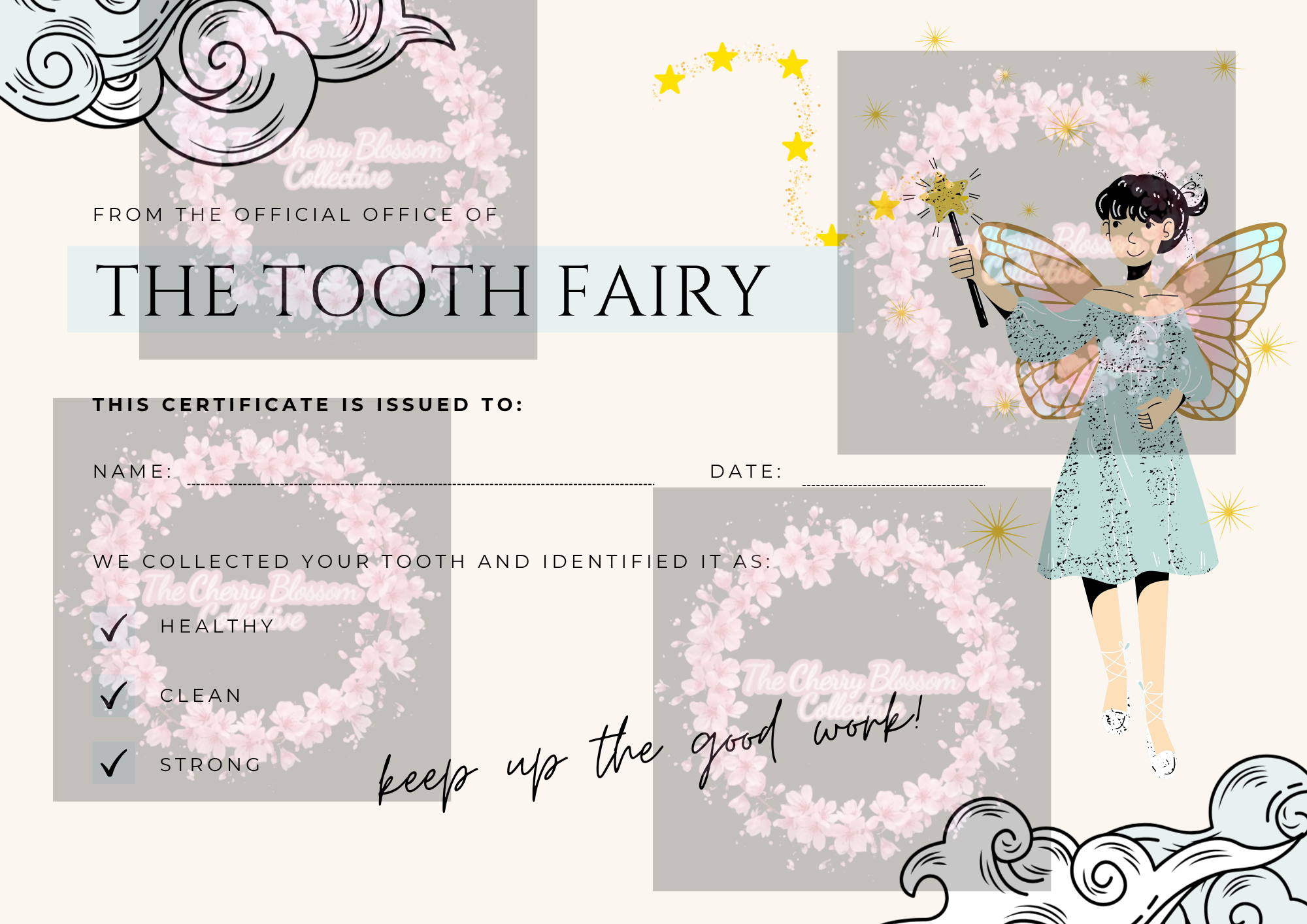 Tooth Fairy Certificate