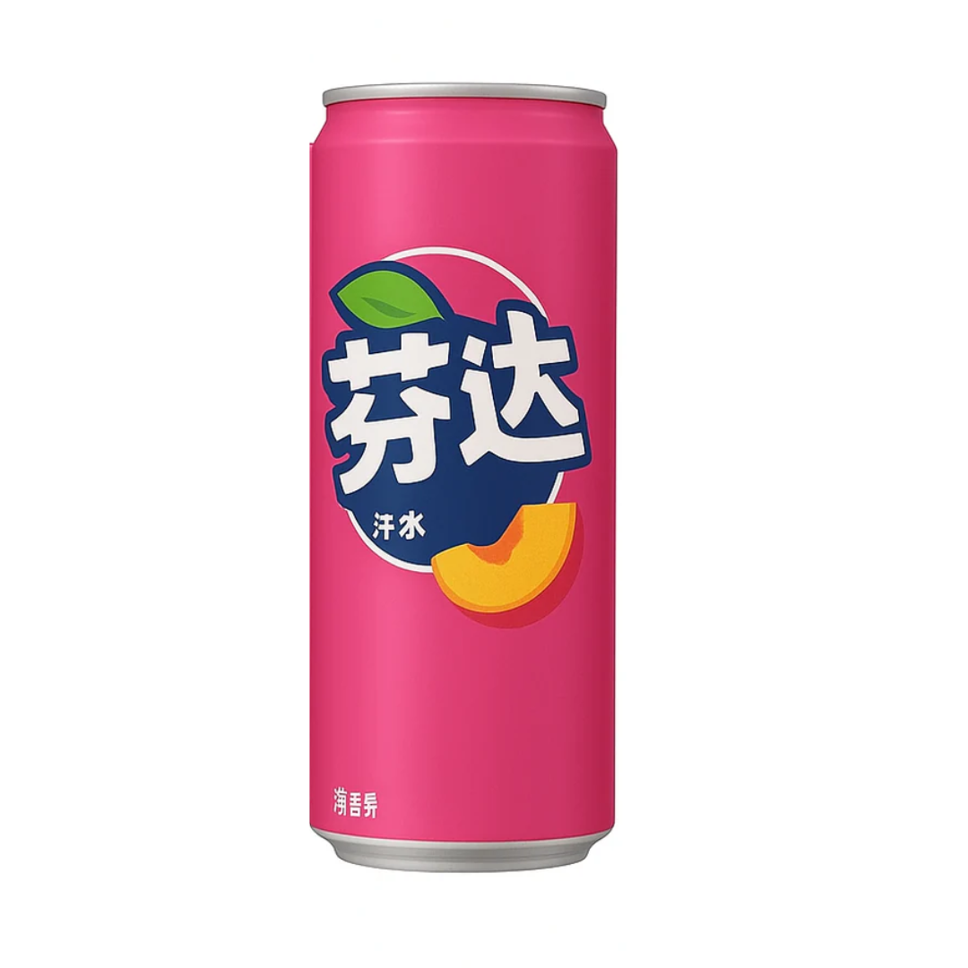 Fanta Peach Flavour Fizzy Drink Slimline Cans