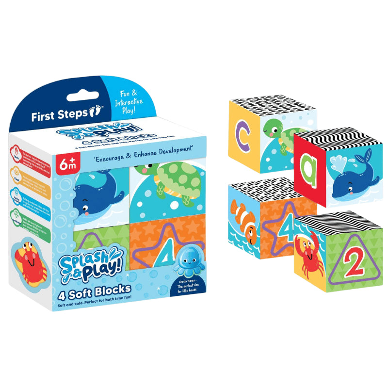 First Steps Soft Bath Blocks 4 Pack