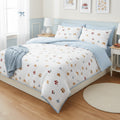Fun Design Duvet Set Croissant Blue