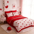 Fun Design Duvet Set Strawberry - Frill Detail