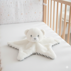 Keeleco Baby Bear Blanket (White & Grey)