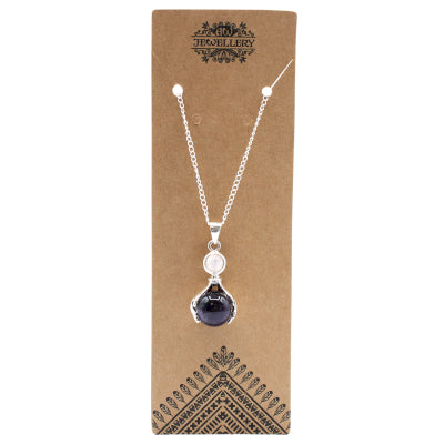 Gemstone Healing Hands Pendant Necklace - Amethyst