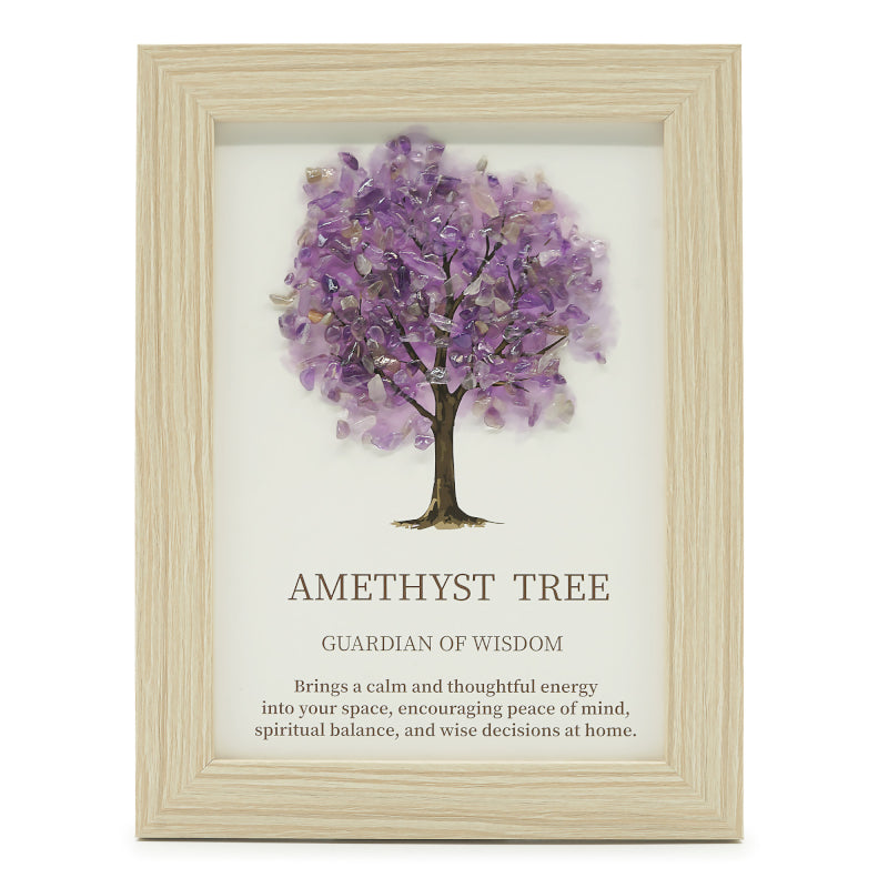 Gemstone Picture - Tree of Life - Amethyst
