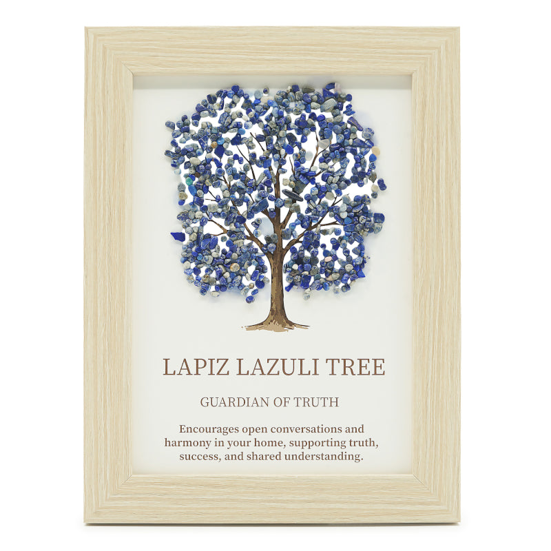 Gemstone Picture - Tree of Life - Lapis Lazuli
