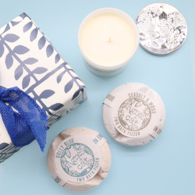 Gift Box - Parma Violet (Candle) + Seasalt and Moss & Dolly Blue (Fizz)