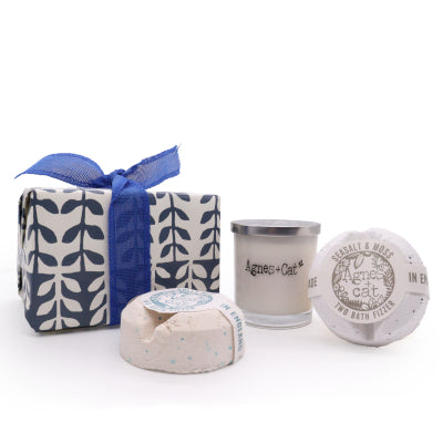 Gift Box - Parma Violet (Candle) + Seasalt and Moss & Dolly Blue (Fizz)