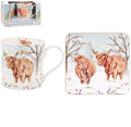 Highland Cow Mug & Coaster