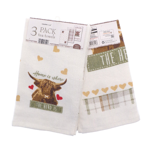 Highland Cow Tea Towel
