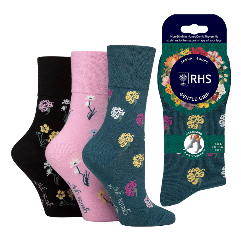 Ladies RHS Gentle Grip Socks Jacquard
