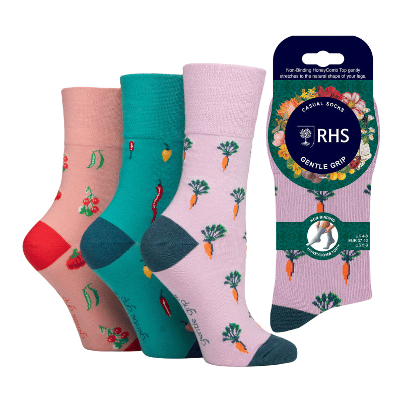 Ladies RHS Gentle Grip Socks Jacquard